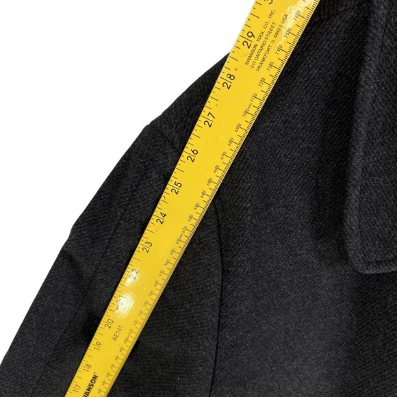 Gianfranco Ruffini Italy Mens 44 Cashmere Charcoal Gray Coat Soft Quiet Luxury - Picture 10 of 15